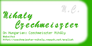mihaly czechmeiszter business card
